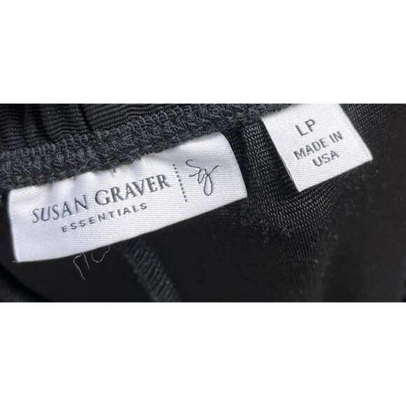 Susan Graver Pants Women's Size Large Petite Black Stretch Pull On Straight Leg - Picture 5 of 6